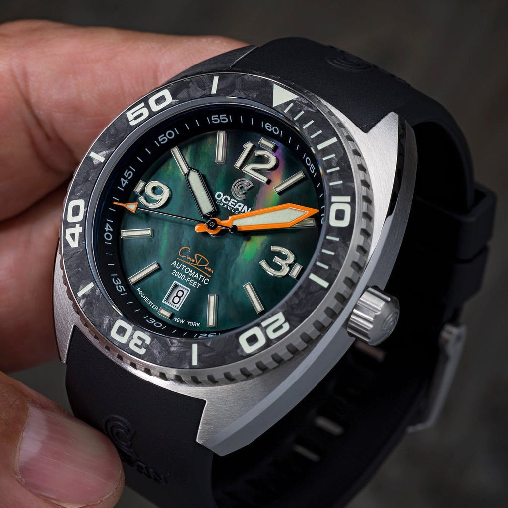 Core Diver - Black Mother of Pearl - Carbon Fiber Bezel - Final Batch!