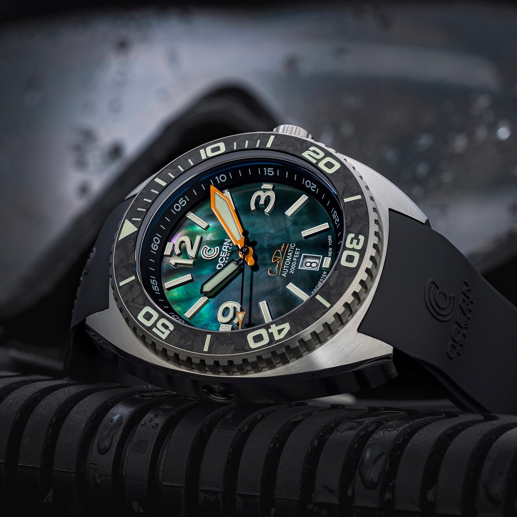 Core Diver - Black Mother of Pearl - Carbon Fiber Bezel - Final Batch!