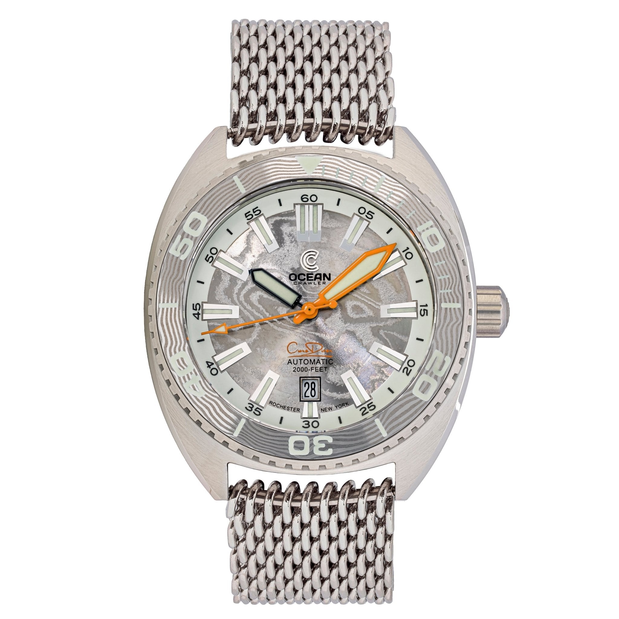 Core Diver - Damascus Steel - 2 Straps Included!